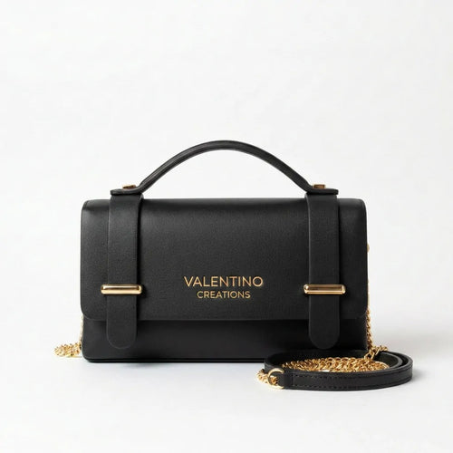 Valentino Creations - Tracolla in simil pelle borsetta rigida borchie