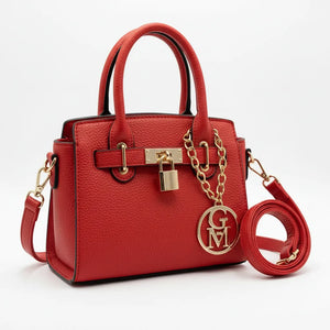 La Milvas - Borsa a bauletto con charms borsetta firmata GYOIAMEA a mano tracolla