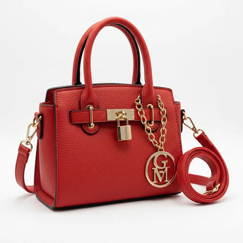 La Milvas - Borsa a bauletto con charms borsetta firmata GYOIAMEA a mano tracolla