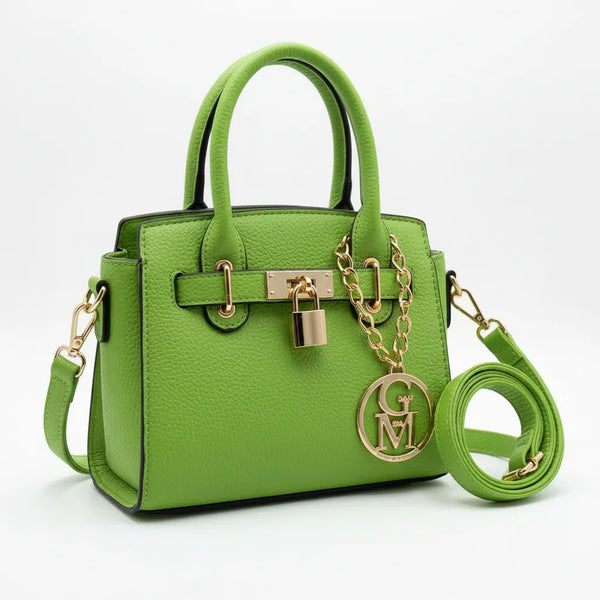 La Milvas - Borsa a bauletto con charms borsetta firmata GYOIAMEA a mano tracolla