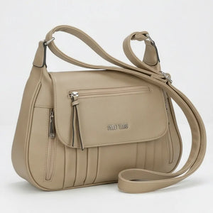 Sweet Years - Tracolla in simil pelle multi tasche 5 zip comoda capiente con platta