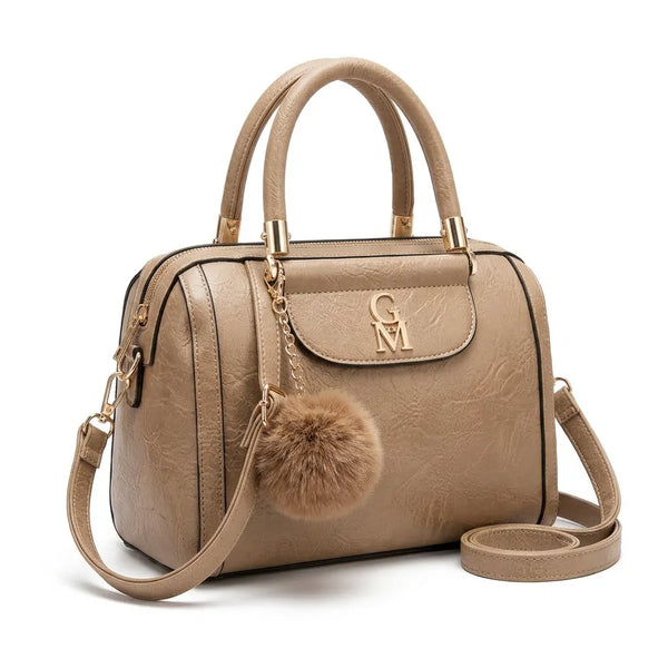 La Vulcania - Borsa firmata Gyoiame simil pelle effetto venata tracolla elegante
