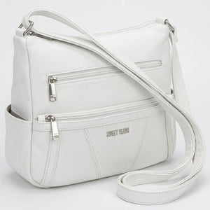 Sweet Years - Tracolla in simil pelle multi tasche 5 zip comoda capiente