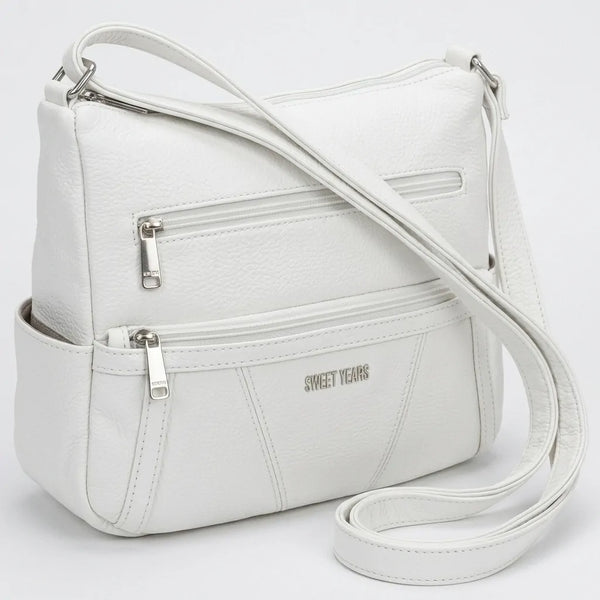 Sweet Years - Tracolla in simil pelle multi tasche 5 zip comoda capiente
