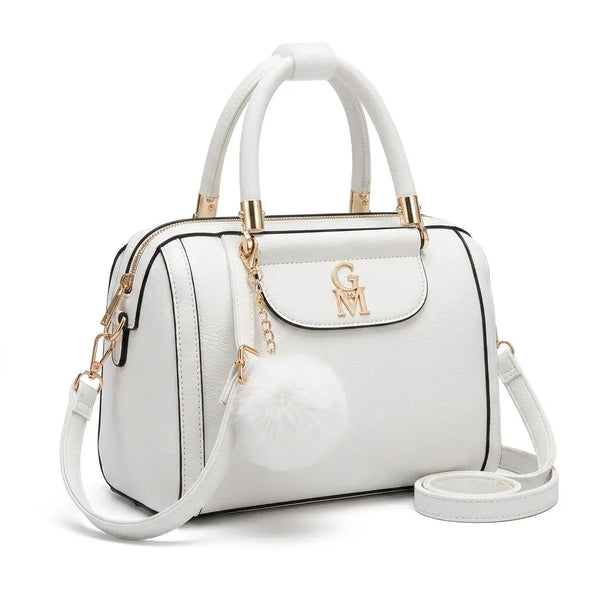 La Vulcania - Borsa firmata Gyoiame simil pelle effetto venata tracolla elegante