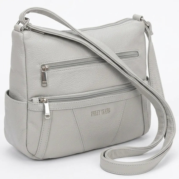 Sweet Years - Tracolla in simil pelle multi tasche 5 zip comoda capiente