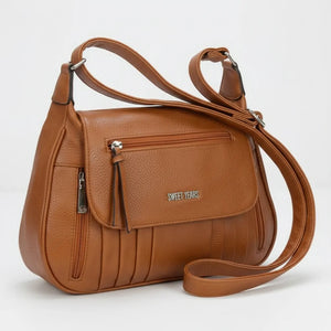 Sweet Years - Tracolla in simil pelle multi tasche 5 zip comoda capiente con platta