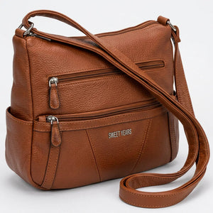 Sweet Years - Tracolla in simil pelle multi tasche 5 zip comoda capiente
