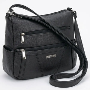 Sweet Years - Tracolla in simil pelle multi tasche 5 zip comoda capiente