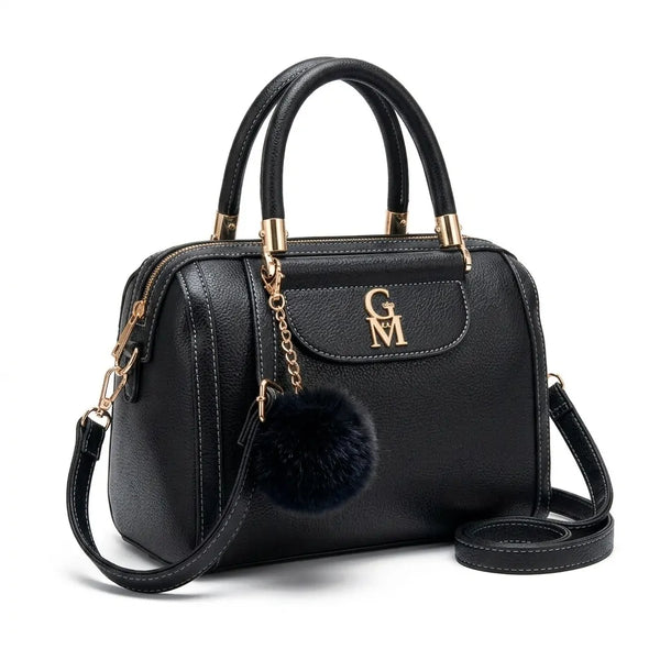 La Vulcania - Borsa firmata Gyoiame simil pelle effetto venata tracolla elegante