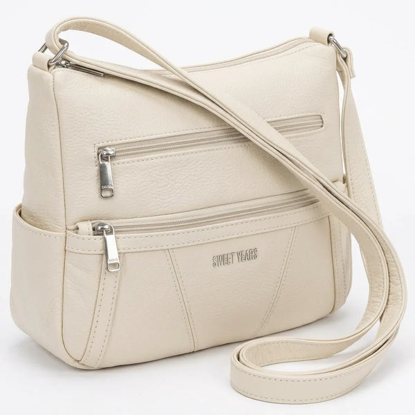 Sweet Years - Tracolla in simil pelle multi tasche 5 zip comoda capiente