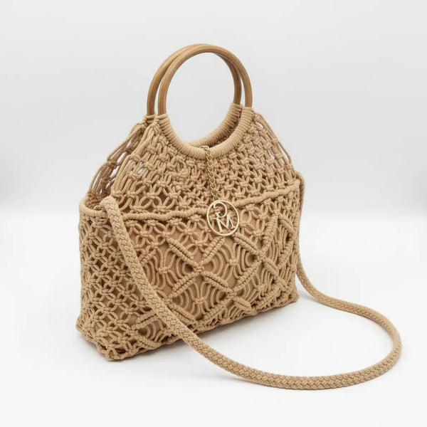 Cerchia - Borsa firmata Gyoiamea a uncinetto cordino ricamato