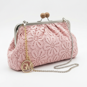 La Natasha - Borsa firmata Gyoiamea Pizzo Macramè clucht borsetta con catena