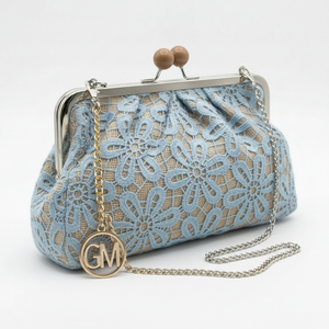 La Natasha - Borsa firmata Gyoiamea Pizzo Macramè clucht borsetta con catena