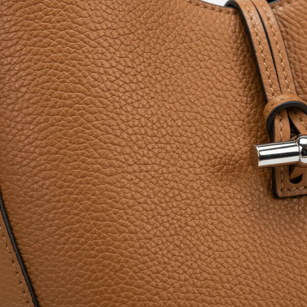 La Orbita - Borsa in Vera Pelle Italiana a sacco secchio rigida con pochette elegante sportiva
