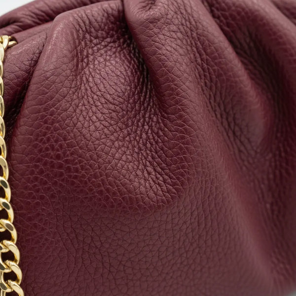 La Nuvola - Borsa in Vera Pelle Italiana a Arricciata firmata GYOIAMEA Pouch Bag Clutch chiusura a scatto (Copia)
