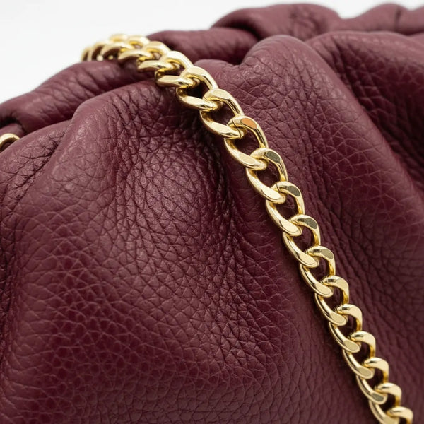 La Nuvola - Borsa in Vera Pelle Italiana a Arricciata firmata GYOIAMEA Pouch Bag Clutch chiusura a scatto (Copia)