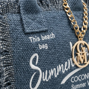 La Minerva - Borsa bauletto jeans denim
