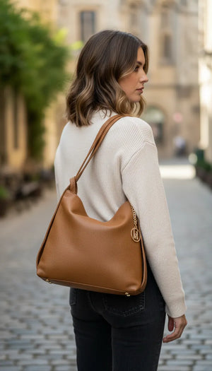 La Alibi - Borsa 2in1 in Vera Pelle trasformabile da borsa a sacco a zaino MADE IN ITALY