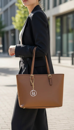 La Continente - Borsa in Vera Pelle Italiana shopping shopper a spalla