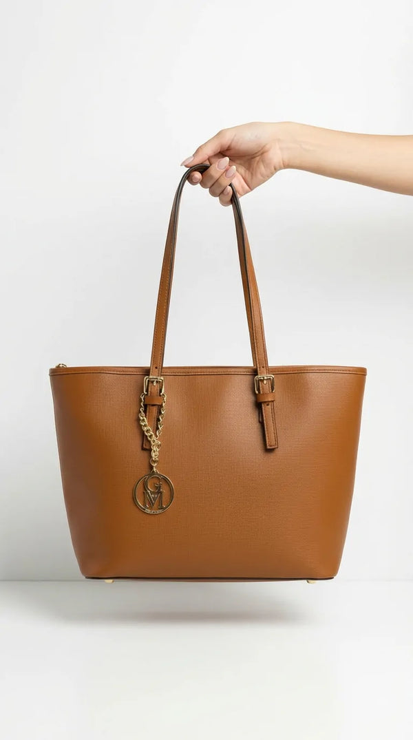 La Continente - Borsa in Vera Pelle Italiana shopping shopper a spalla