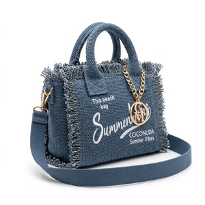 La Minerva - Borsa bauletto jeans denim