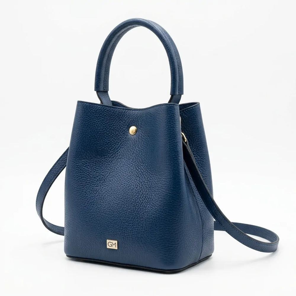 La Calice - Borsa in Vera Pelle Italiana a Secchiello firmata GYOIAMEA Bucket Bag