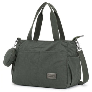 Nazareno Gabrielli - Borsa shopper tote bag Tracolla spalla Donna in Nylon Multitasche Impermeabile e Leggera