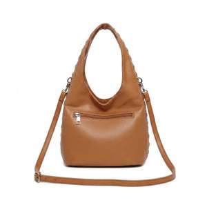 Dudlin- Borsa monomanico secchio spalla borchie grande simil pelle borchiata