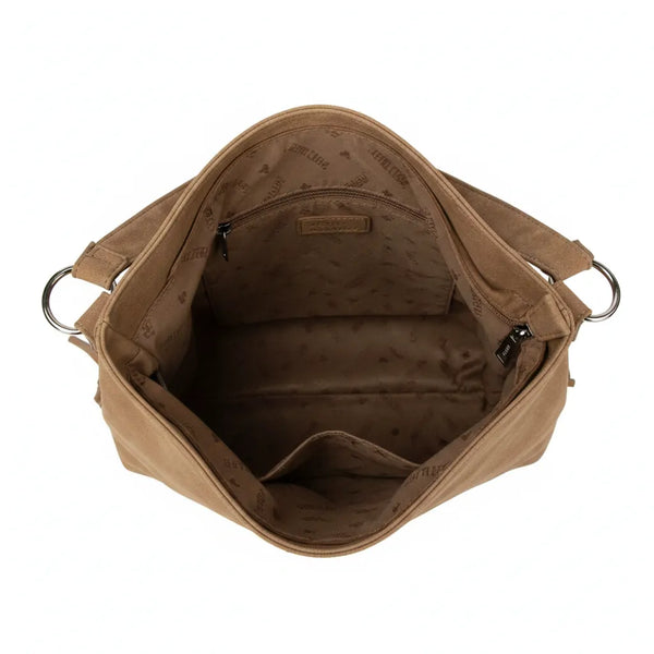 Sweet Years - Borsa monomanico spalla frange grande simil pelle camoscio scamosciata