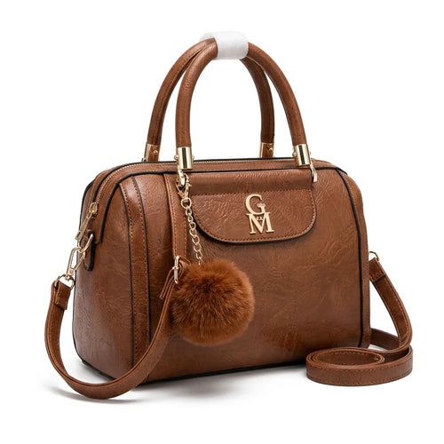 La Vulcania - Borsa firmata Gyoiame simil pelle effetto venata tracolla elegante