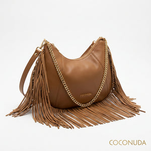 Coconuda - Borsa monomanico spalla catena frange grande