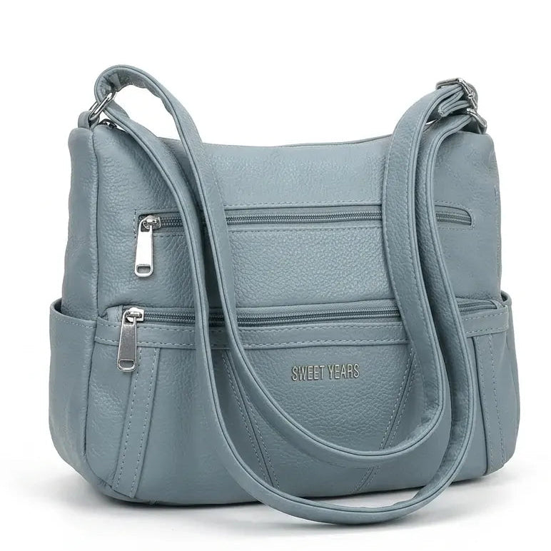 Sweet Years - Tracolla in simil pelle multi tasche 5 zip comoda capiente