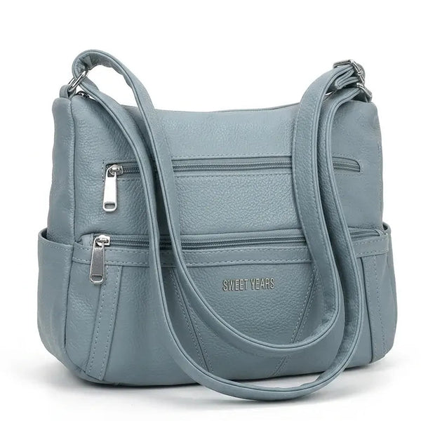 Sweet Years - Tracolla in simil pelle multi tasche 5 zip comoda capiente