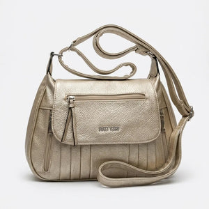 Sweet Years - Tracolla in simil pelle multi tasche 5 zip comoda capiente con platta