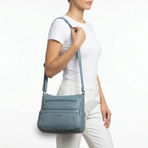 Sweet Years - Tracolla in simil pelle multi tasche 5 zip comoda capiente