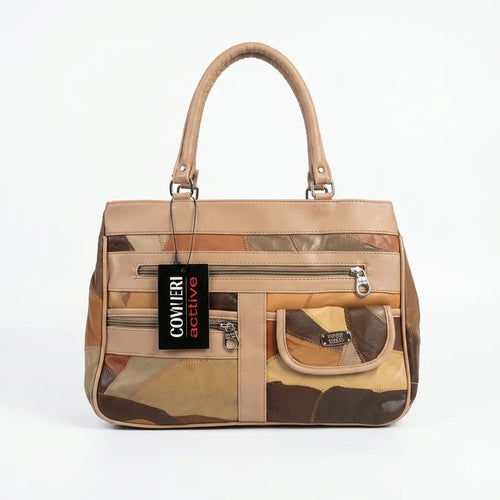 Coveri Active - Borsa VERA PELLE bauletto tote bag donna spalla tracolla nuova multitasche
