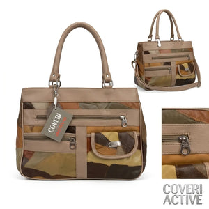 Coveri Active - Borsa VERA PELLE bauletto tote bag donna spalla tracolla nuova multitasche