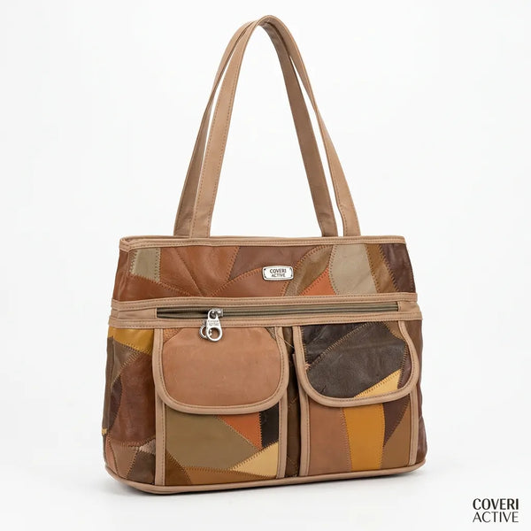 Coveri Active - Bauletto borsa tote bag donna vera pelle spalla tracolla nuova shopping