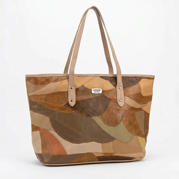 Coveri Active - Shopping borsa tote bag donna vera pelle spalla tracolla nuova grande