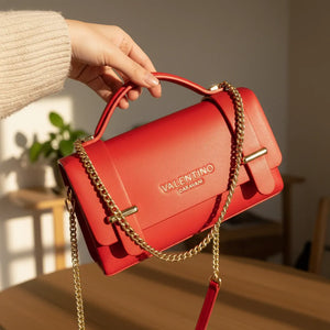 Valentino Creations - Tracolla in simil pelle borsetta rigida borchie