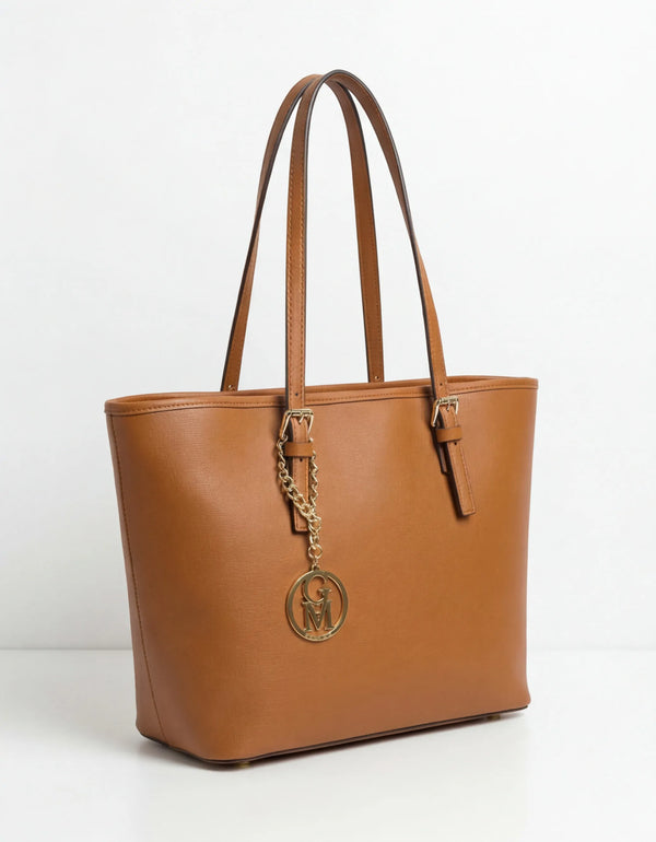 La Continente - Borsa in Vera Pelle Italiana shopping shopper a spalla