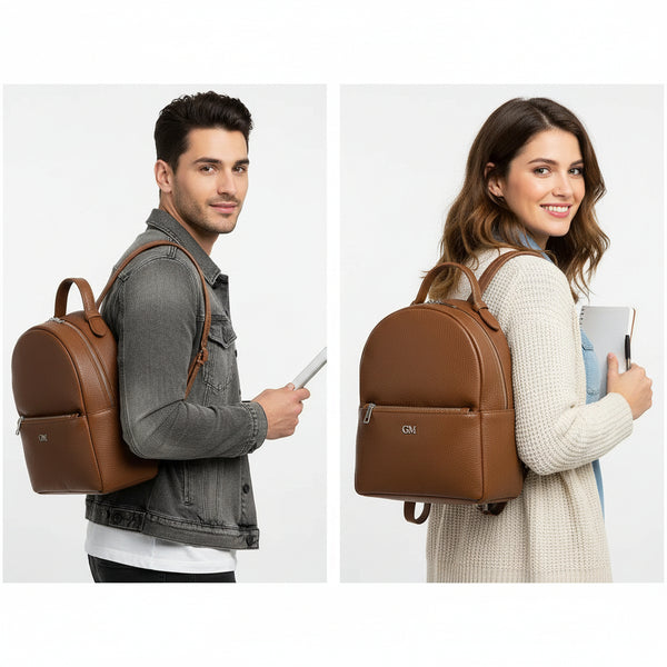 L' Equilibrio - Zaino MADE IN ITALY in vera pelle zainetto unisex donna uomo firmato GYOIAMEA