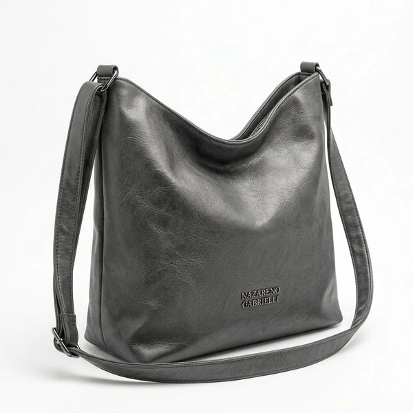 Borsa hobo Nazareno Gabrielli a spalla e tracolla antracite - vista principale