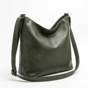 Borsa hobo Nazareno Gabrielli a spalla e tracolla verde - vista principale