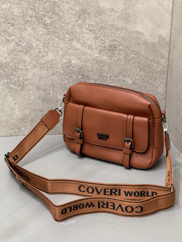 Borsetta coveri world elegante platta zip tracolla passeggio capiente zip