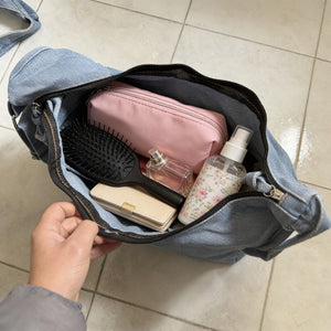 La Amunì - Borsa firmata Gyoiamea jeans denim tracolla sacco spalla