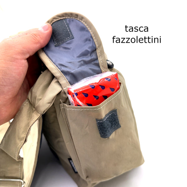 Borsa donna nuova sportiva passeggio 6 tasche nylon impermeabile tracolla postina moda platta