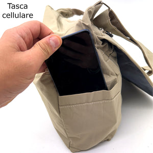 Borsa donna nuova sportiva passeggio 6 tasche nylon impermeabile tracolla postina moda platta