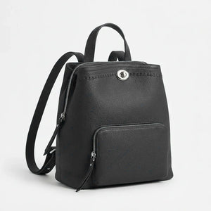 Tommassini - Zaino eco pelle multi tasche donna zainetto passeggio comodo moda pera